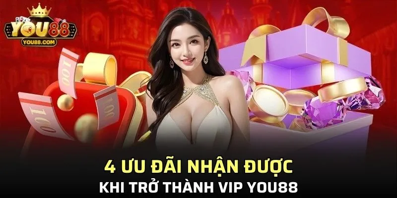 4 ưu đãi nhận được khi trở thành VIP YO88