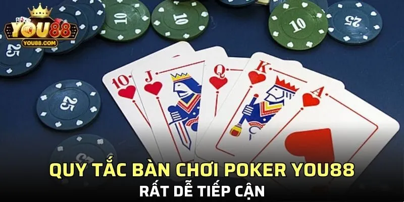 Quy tắc bàn chơi poker YO88 rất dễ tiếp cận